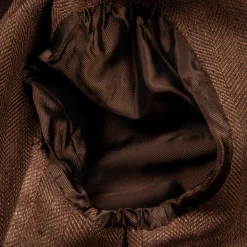 De Petrillo Posillipo Linen Jacket Herringbone Brown