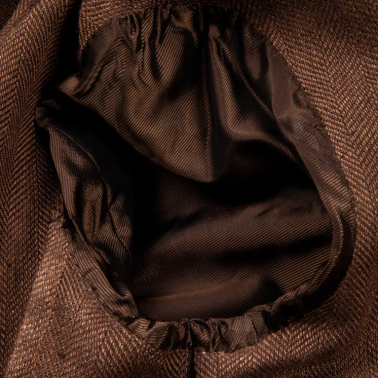 De Petrillo Posillipo Linen Jacket Herringbone Brown