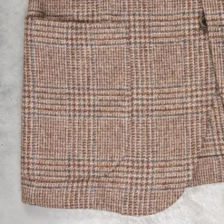 De Petrillo Posillipo Shetland Tweed Jacket Prince Of Wales Beige