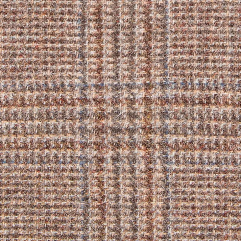 De Petrillo Posillipo Shetland Tweed Jacket Prince Of Wales Beige