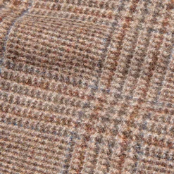 De Petrillo Posillipo Shetland Tweed Jacket Prince Of Wales Beige