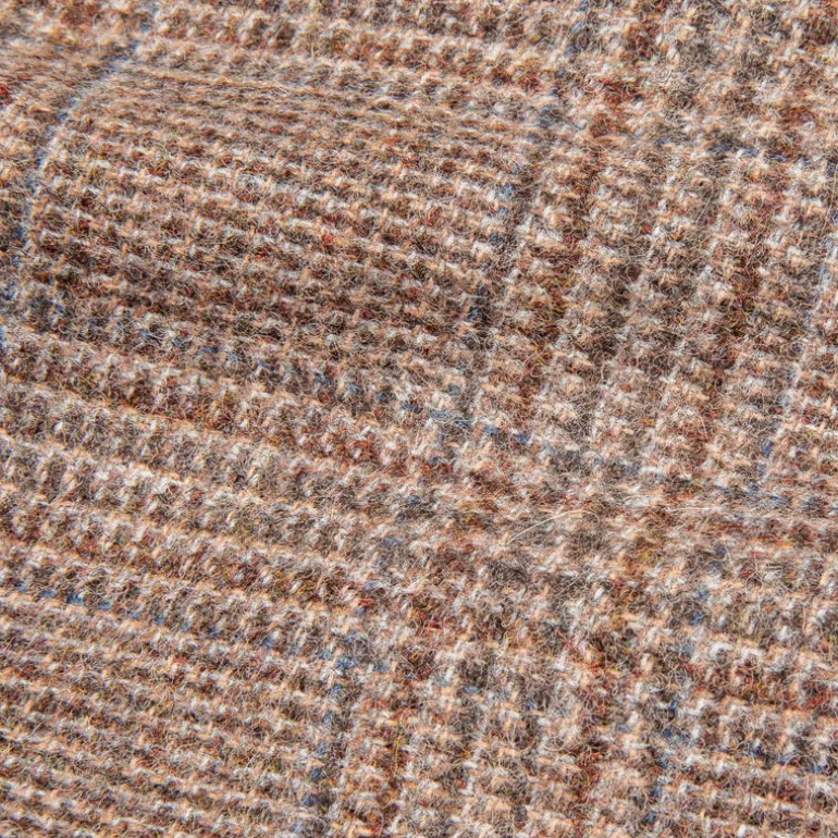 De Petrillo Posillipo Shetland Tweed Jacket Prince Of Wales Beige