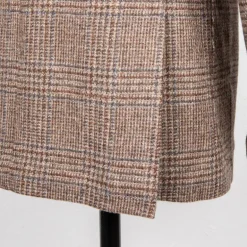 De Petrillo Posillipo Shetland Tweed Jacket Prince Of Wales Beige