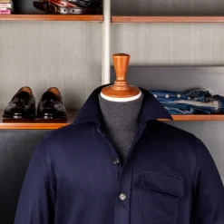 De Petrillo Shirt Jacket Loro Piana Wish Blu Navy
