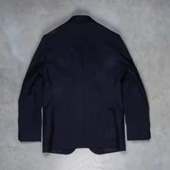 De Petrillo x Frans Boone Possilipo Jacket Fox Flannel Navy Blue Hopsack