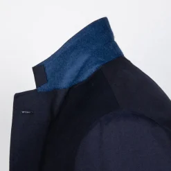 De Petrillo x Frans Boone Possilipo Jacket Fox Flannel Navy Blue Hopsack