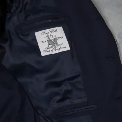 De Petrillo x Frans Boone Possilipo Jacket Fox Flannel Navy Blue Hopsack