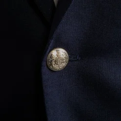 De Petrillo x Frans Boone Possilipo Jacket Fox Flannel Navy Blue Hopsack