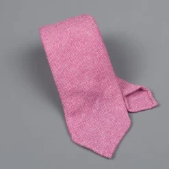 Drake's Cashmere Tie untipped light pink melange
