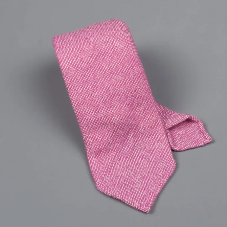 Drake's Cashmere Tie untipped light pink melange