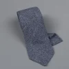 Drake's Cashmere Tie untipped blue melange