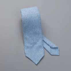 Drakes Cashmere tie, untipped light blue melange