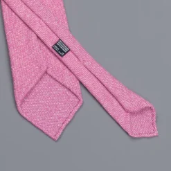 Drake's Cashmere Tie untipped light pink melange