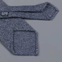 Drake's Cashmere Tie untipped blue melange