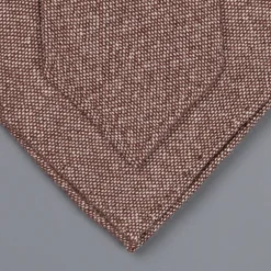 Drake's Cashmere Tie untipped & Pocket Square Match brown melange