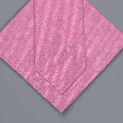 Drake's Cashmere Tie untipped & Pocket Square Match light pink melange