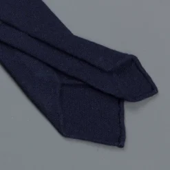 Drakes Cashmere tie untipped navy