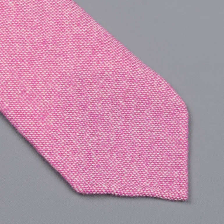 Drake's Cashmere Tie untipped light pink melange