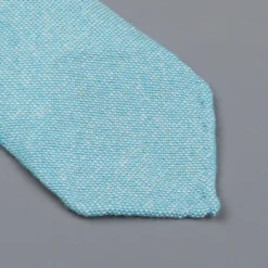 Drake's Cashmere Tie untipped turquoise melange