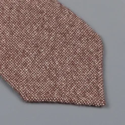 Drake's Cashmere Tie untipped & Pocket Square Match brown melange
