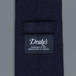 Drakes Cashmere tie untipped navy