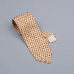 Drake´s untipped tie wool/cashmere/silk blend oriental gold