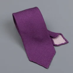 Drake's untipped tie wool/cashmere/silk blend violet