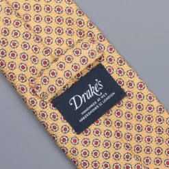 Drake´s untipped tie wool/cashmere/silk blend oriental gold