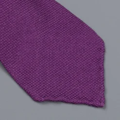 Drake's untipped tie wool/cashmere/silk blend violet