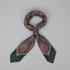 Drake's Woven printed Square Dark Green
