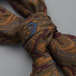 Drake's Woven printed Square Burgundy