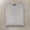 Drumohr Cashmere Cardigan con Bottoni Grigio Chiaro
