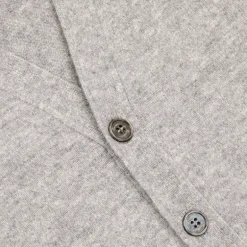 Drumohr Cashmere Cardigan con Bottoni Grigio Chiaro