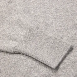 Drumohr Cashmere Cardigan con Bottoni Grigio Chiaro