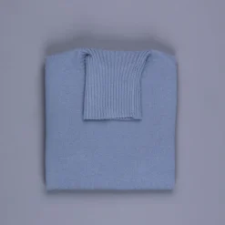 Drumohr Cashmere Dolcevita Turtleneck Blu Grigio