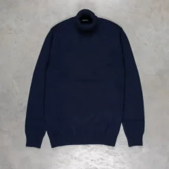 Drumohr Cashmere Dolcevita Turtleneck Navy Blue