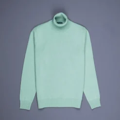 Drumohr Cashmere Dolcevita Turtleneck Verde Laguna