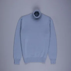 Drumohr Cashmere Dolcevita Turtleneck Blu Grigio
