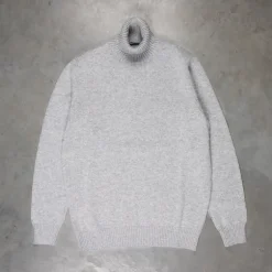 Drumohr Cashmere Dolcevita Turtleneck Grigio Medio