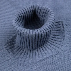 Drumohr Cashmere Dolcevita Turtleneck Blu Grigio