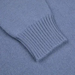 Drumohr Cashmere Dolcevita Turtleneck Blu Grigio