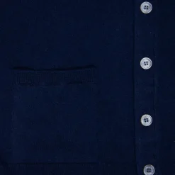 Drumohr Cashmere Gillet con Bottoni Blu Notte