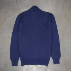 Drumohr Cashmere Lupo Full Zip Navy Americana