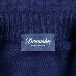 Drumohr Cashmere Lupo Full Zip Navy Americana