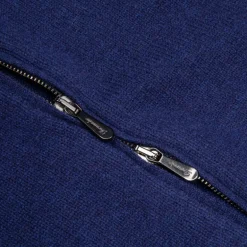 Drumohr Cashmere Lupo Full Zip Navy Americana