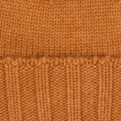 Drumohr Cashmere Ribbed Hat Caramello Scuro