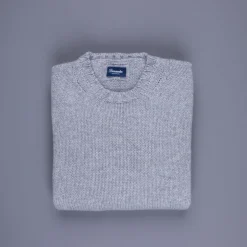 Drumohr Cashmere Tre Fili Girocollo Grigio Medio