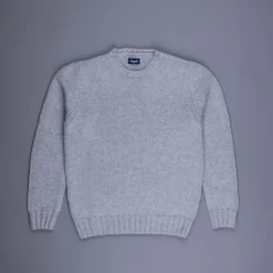 Drumohr Cashmere Tre Fili Girocollo Grigio Medio