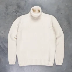 Drumohr Cashmere Tre Fili Dolcevita Bianco Sporco