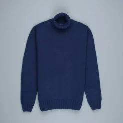 Drumohr Cashmere Tre Fili Dolcevita Navy Americana